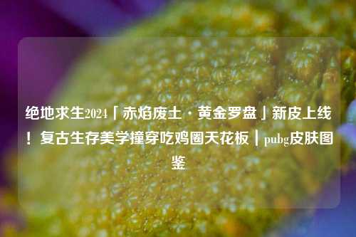 绝地求生2024「赤焰废土·黄金罗盘」新皮上线！复古生存美学撞穿吃鸡圈天花板｜pubg皮肤图鉴