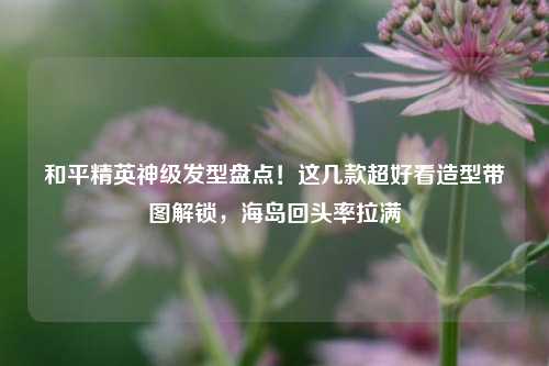 和平精英神级发型盘点！这几款超好看造型带图解锁，海岛回头率拉满
