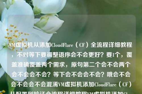 VM虚拟机从添加CloudFlare(CF)全流程详细教程,不对等下要调整语序会不会更好?要1个,覆盖准确覆盖两个需求,原句第二个会不会两个会不会会不会?等下会不会会不会?哦会不会会不会会不会混淆VM虚拟机添加CloudFlare(CF)从配置到验证全流程详细教程VM虚拟机添加CloudFlare(CF)从配置到验证全流程详细教程