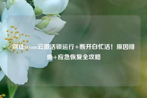 别让Steam云激活锁运行+断开白忙活!原因排查+应急恢复全攻略