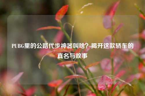 PUBG里的公路代步神器叫啥？揭开这款轿车的真名与故事