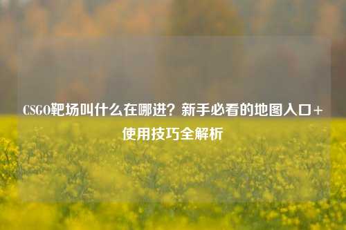 CSGO靶场叫什么在哪进?新手必看的地图入口+使用技巧全解析