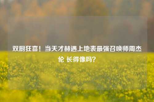 双厨狂喜!当天才赫遇上地表最强召唤师周杰伦 长得像吗?