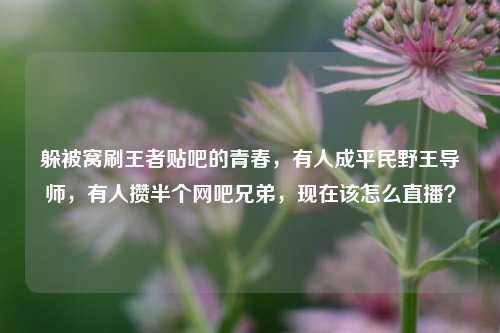 躲被窝刷王者贴吧的青春,有人成平民野王导师,有人攒半个网吧兄弟,现在该怎么直播?