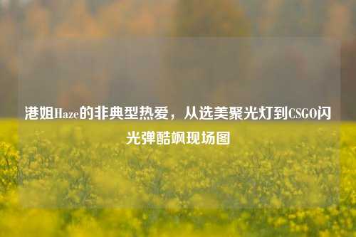 港姐Haze的非典型热爱，从选美聚光灯到CSGO闪光弹酷飒现场图