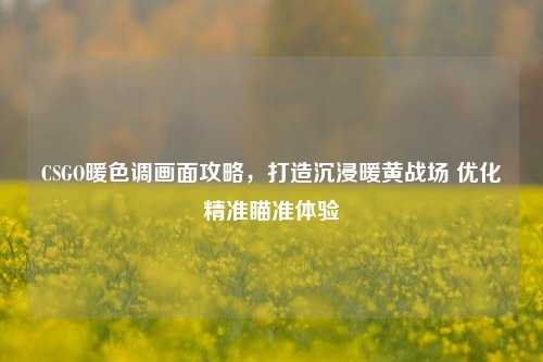 CSGO暖色调画面攻略,打造沉浸暖黄战场 优化精准瞄准体验