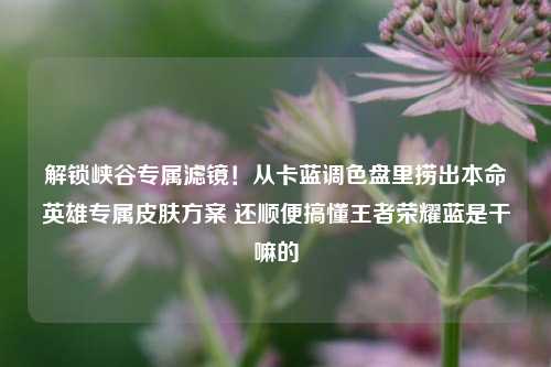 解锁峡谷专属滤镜！从卡蓝调色盘里捞出本命英雄专属皮肤方案 还顺便搞懂王者荣耀蓝是干嘛的