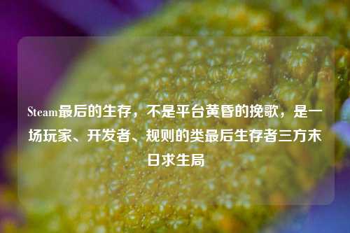 Steam最后的生存，不是平台黄昏的挽歌，是一场玩家、开发者、规则的类最后生存者三方末日求生局