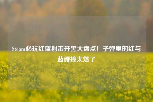 Steam必玩红蓝射击开黑大盘点!子弹里的红与蓝碰撞太燃了