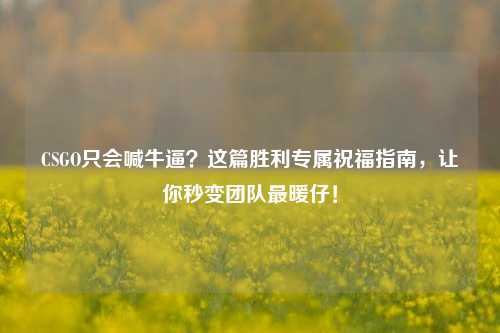 CSGO只会喊牛逼？这篇胜利专属祝福指南，让你秒变团队最暖仔！