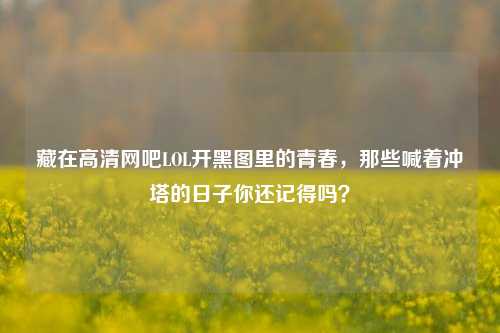 藏在高清网吧LOL开黑图里的青春,那些喊着冲塔的日子你还记得吗?