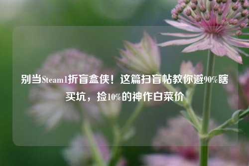 别当Steam1折盲盒侠！这篇扫盲帖教你避90%瞎买坑，捡10%的神作白菜价