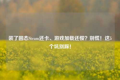 装了固态Steam还卡、游戏加载还慢?别慌!这5个坑别踩!